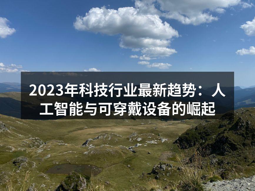 2023年科技行业最新趋势：人工智能与可穿戴设备的崛起